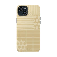 Magnetic Impact-Resistant Phone Case — Neutral Geometric Pattern