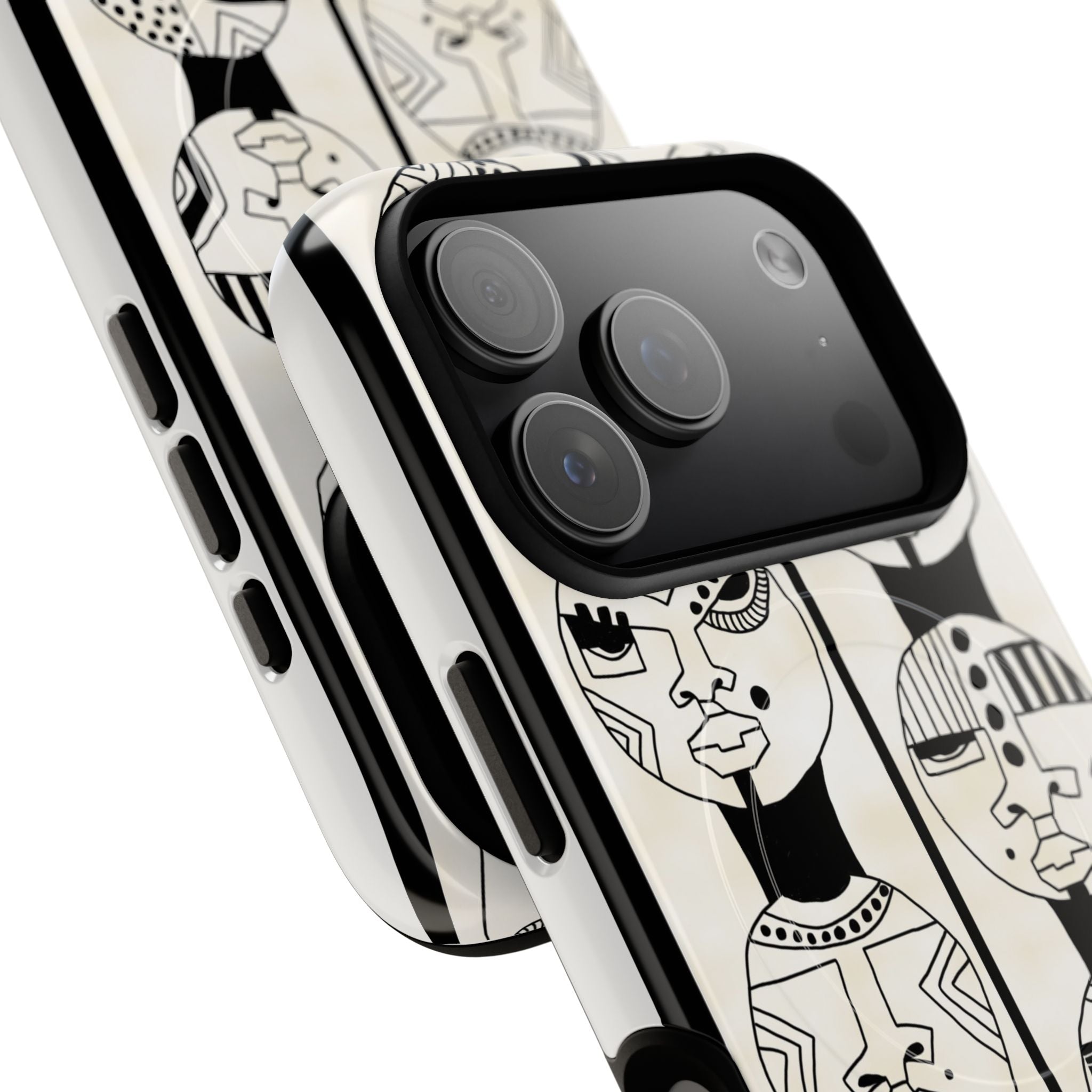 Artistic Tough Magnetic Phone Case with Unique Afrocentric Design