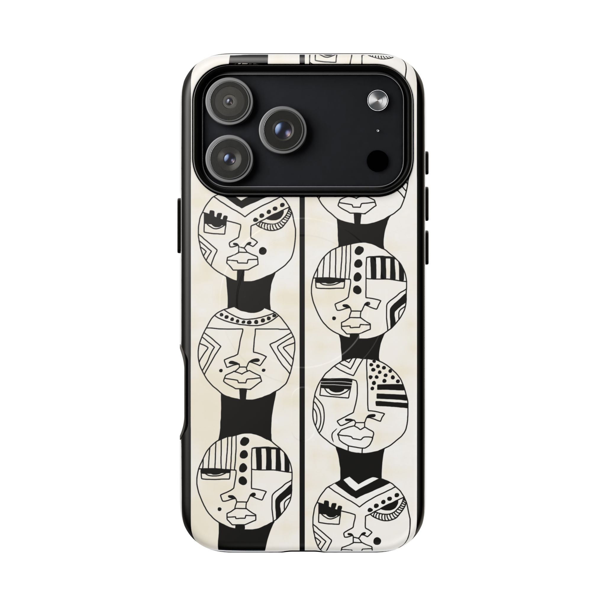Artistic Tough Magnetic Phone Case with Unique Afrocentric Design