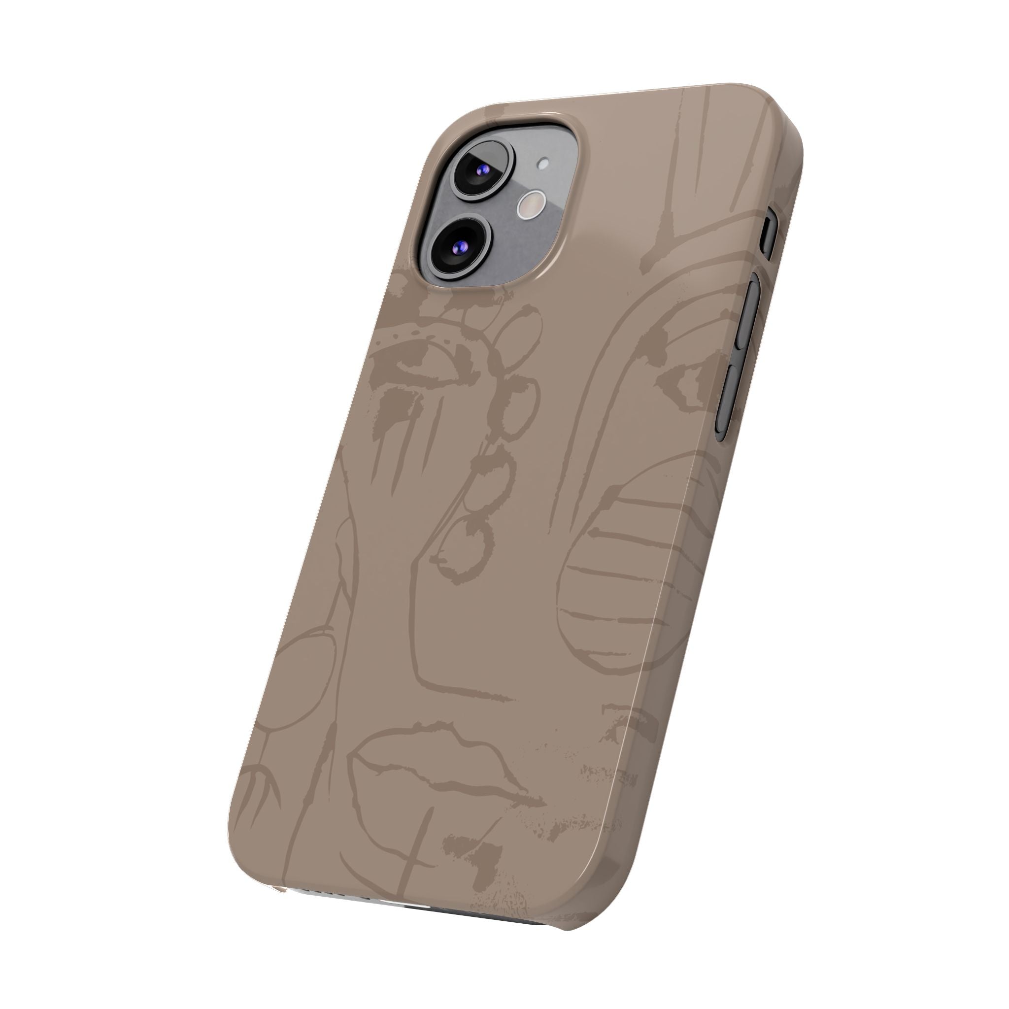 Totem Series | Neutral Brown Slim Phone Case