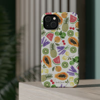 Tropical Fruit Magnetic Impact Phone Case — Watercolor Kiwi, Papaya & Watermelon