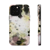 Watercolor Moss Phone Case — Impact‑Resistant Magnetic iPhone Cover