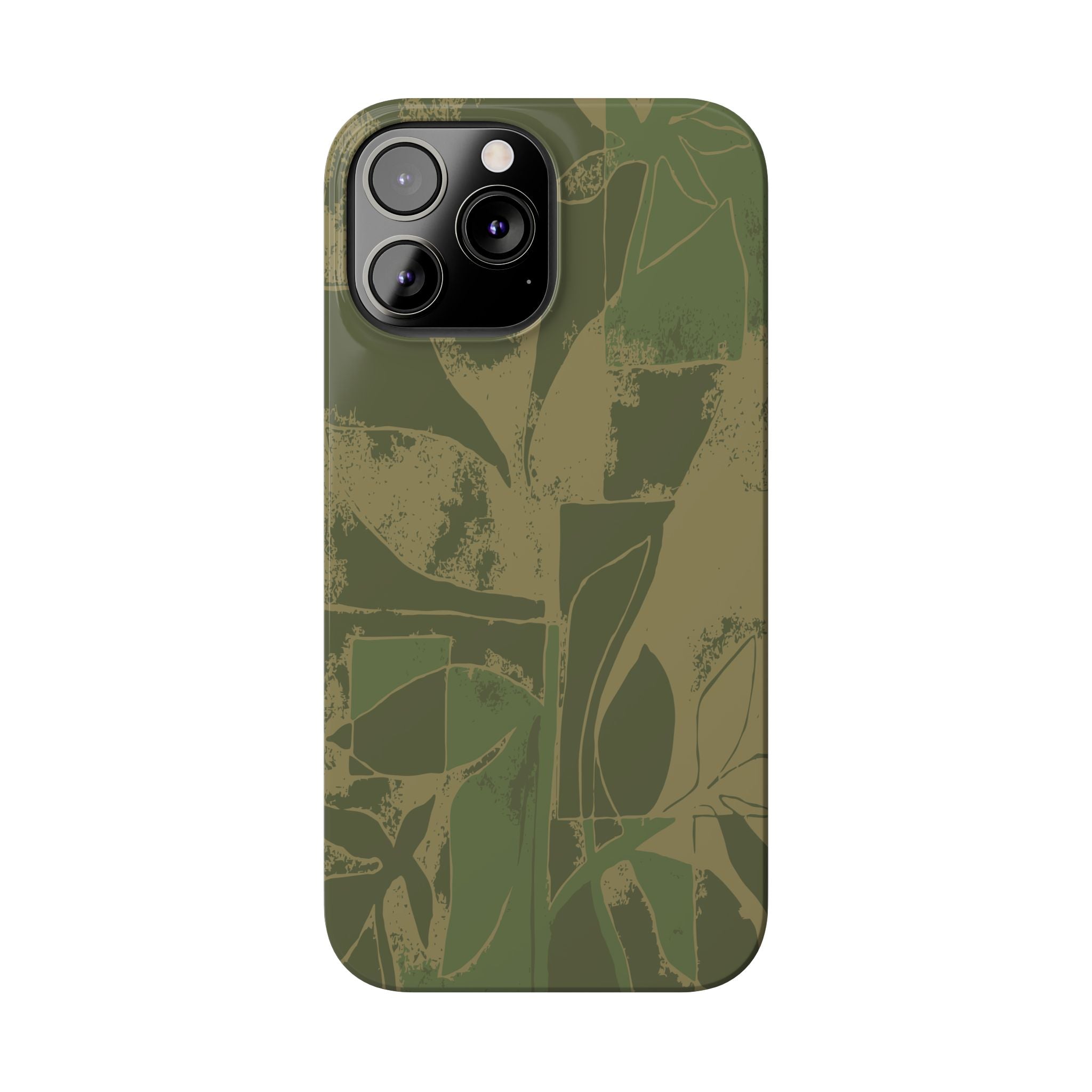 Green Color Block | Slim Phone Case