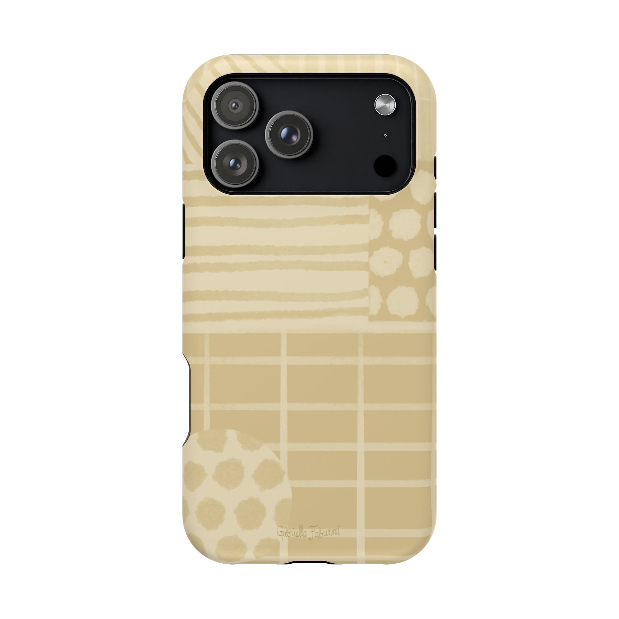 Magnetic Impact-Resistant Phone Case — Neutral Geometric Pattern