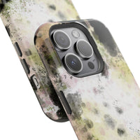 Watercolor Moss Phone Case — Impact‑Resistant Magnetic iPhone Cover