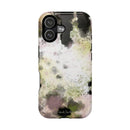 Watercolor Moss Phone Case — Impact‑Resistant Magnetic iPhone Cover