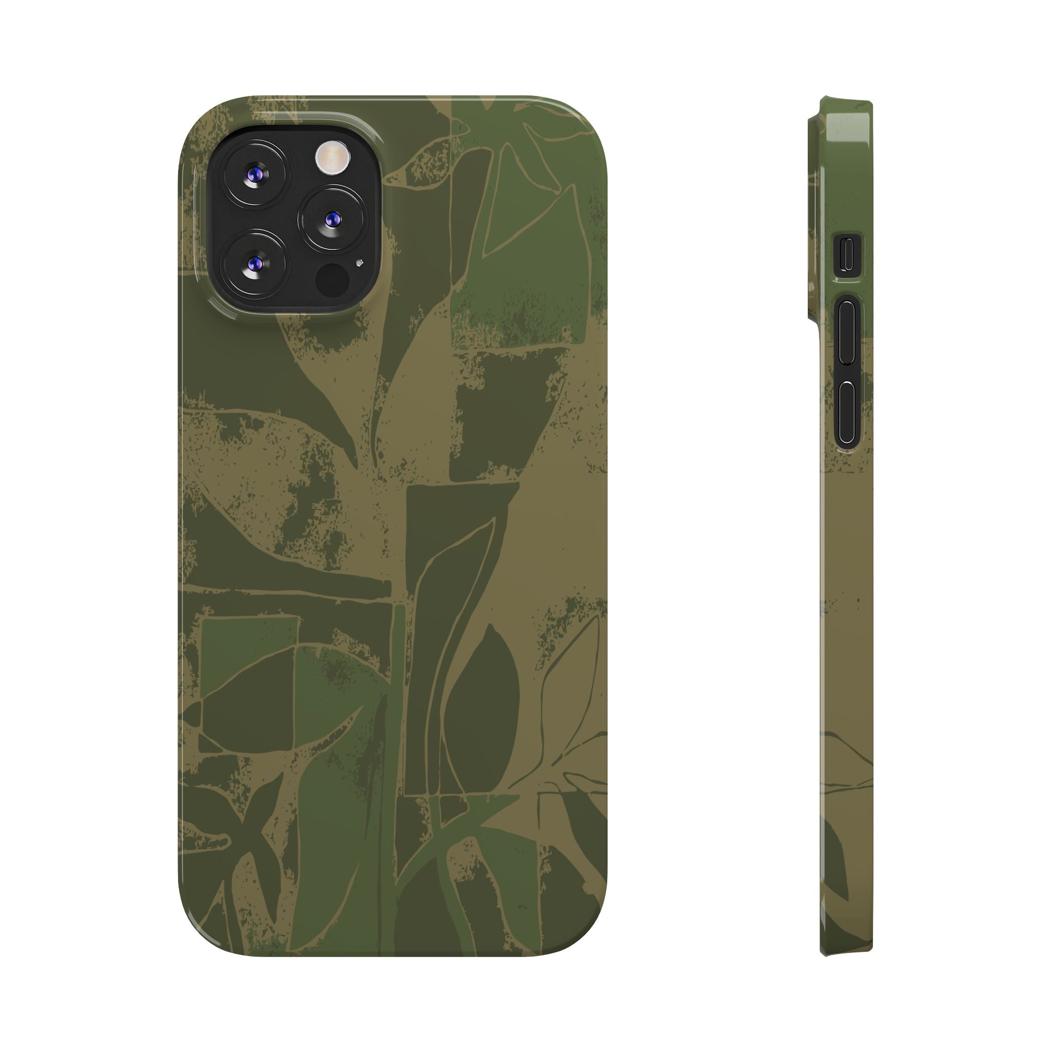 Green Color Block | Slim Phone Case