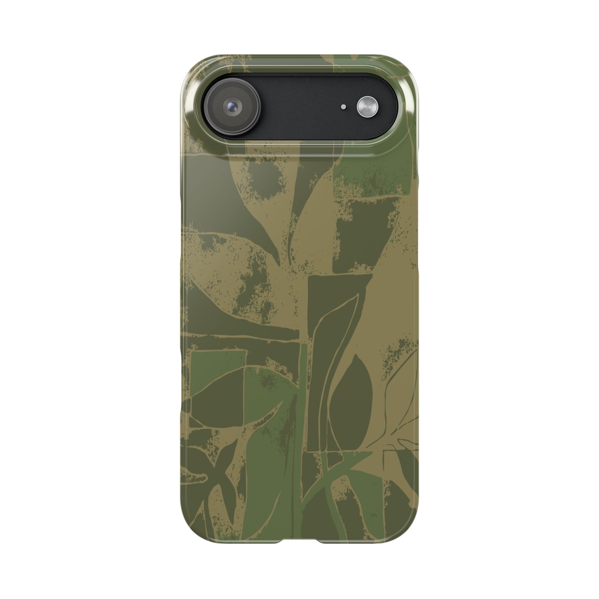 Green Color Block | Slim Phone Case