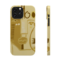 Abstract Face Art Slim Phone Case | Minimalist Neutral Tones