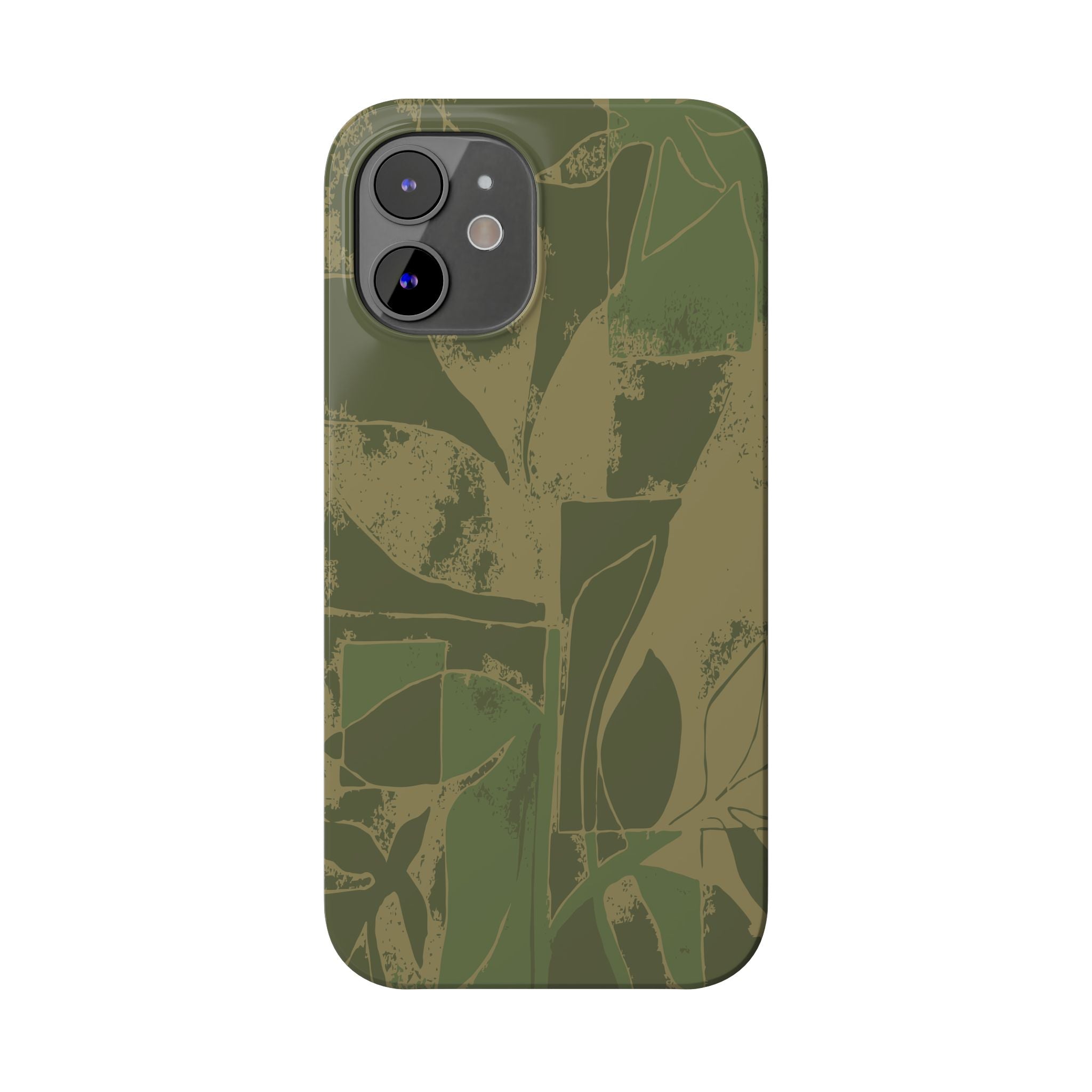 Green Color Block | Slim Phone Case