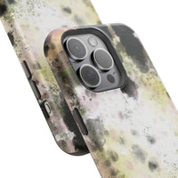 Watercolor Moss Phone Case — Impact‑Resistant Magnetic iPhone Cover