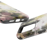 Watercolor Moss Phone Case — Impact‑Resistant Magnetic iPhone Cover