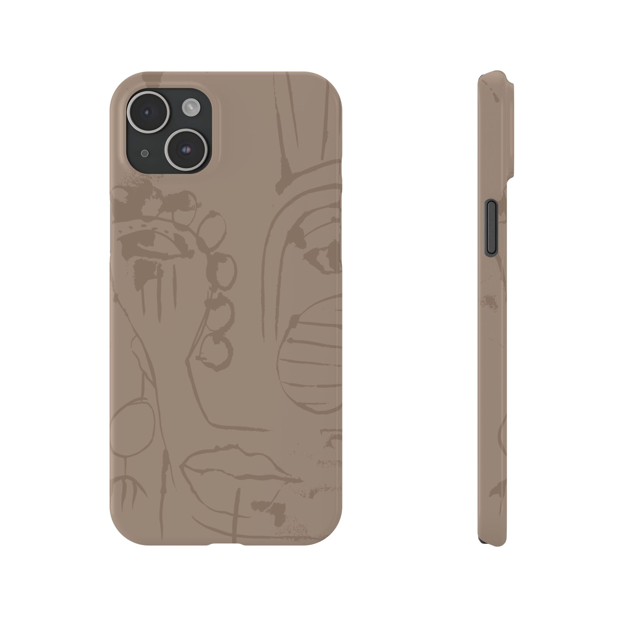 Totem Series | Neutral Brown Slim Phone Case