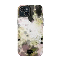 Watercolor Moss Phone Case — Impact‑Resistant Magnetic iPhone Cover