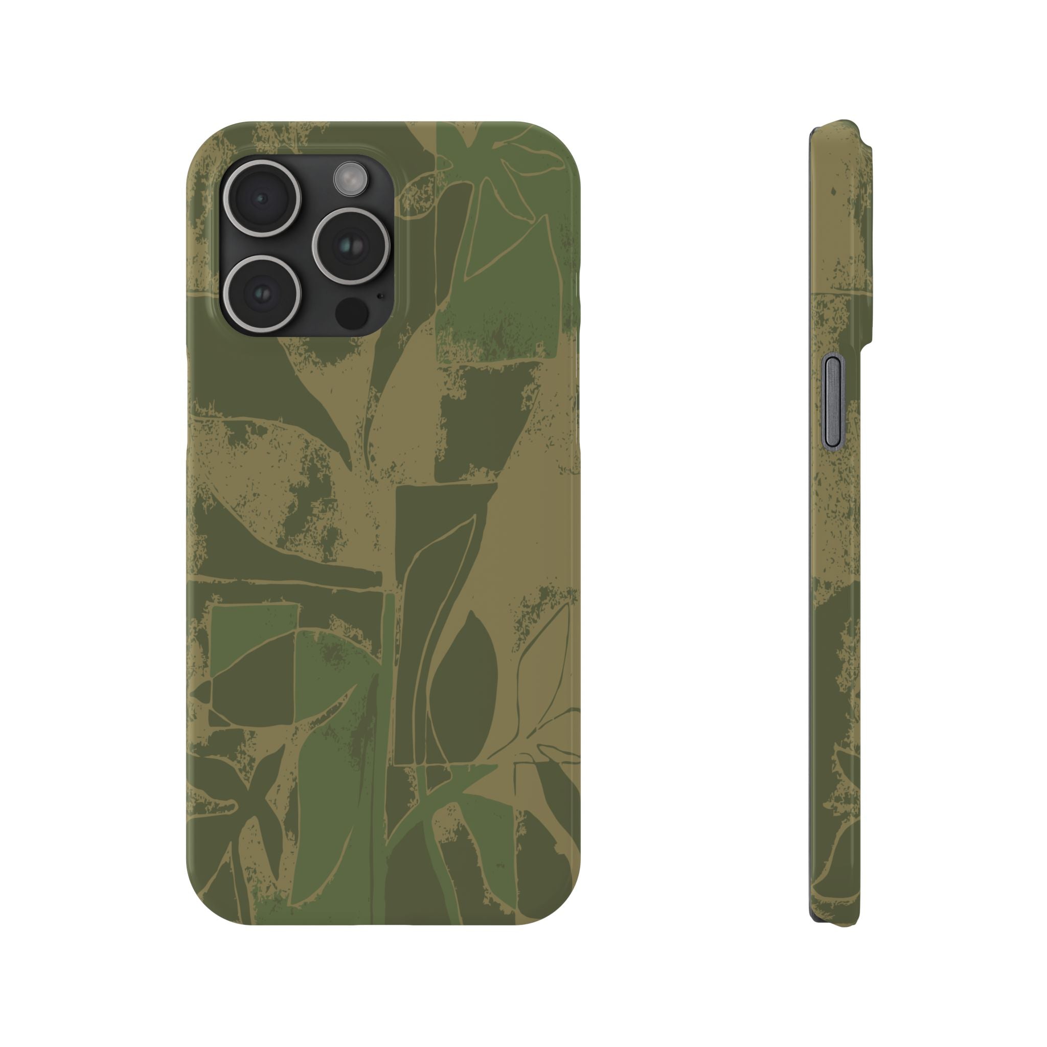 Green Color Block | Slim Phone Case