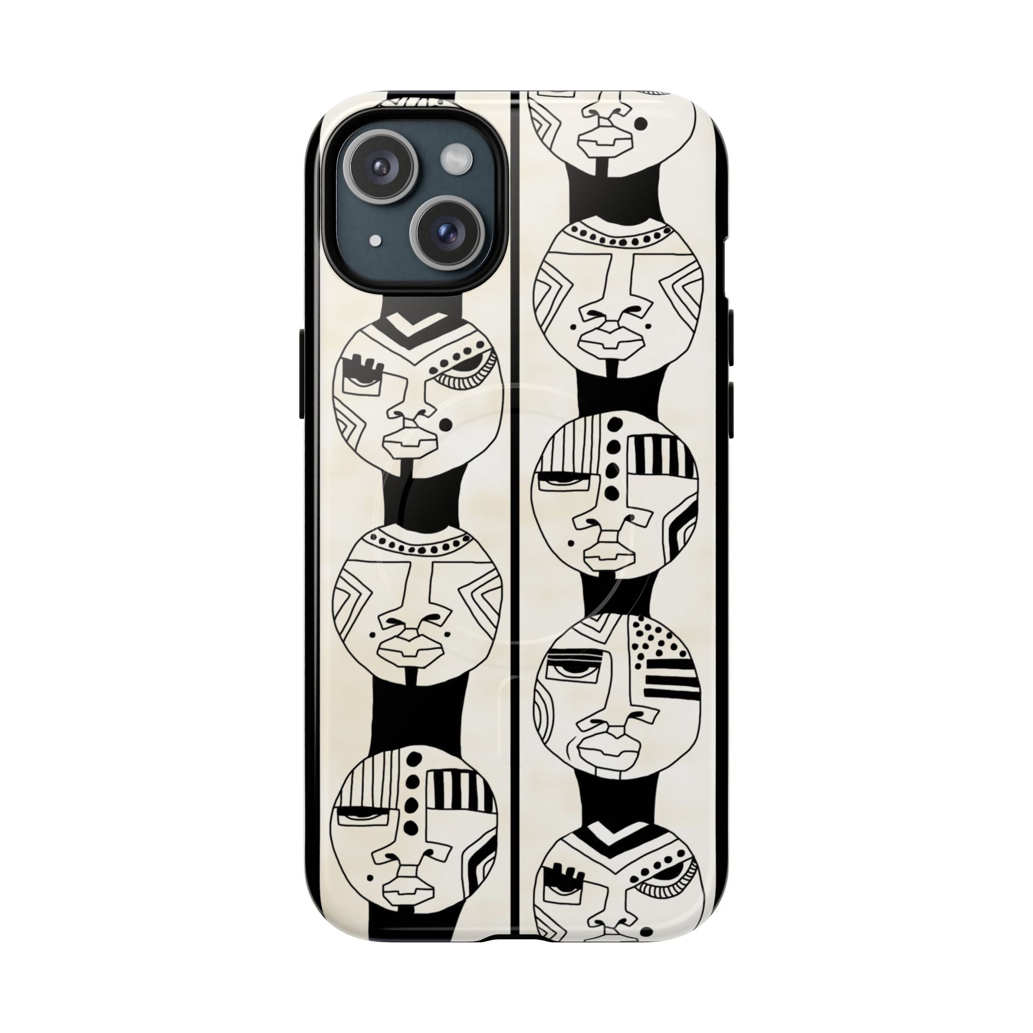 Artistic Tough Magnetic Phone Case with Unique Afrocentric Design