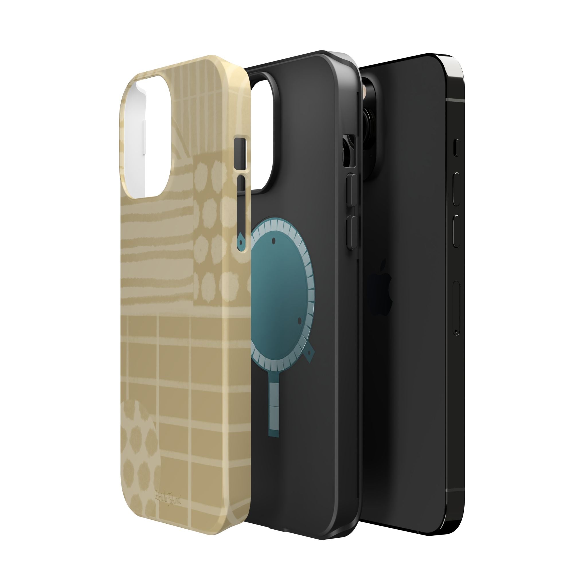 Magnetic Impact-Resistant Phone Case — Neutral Geometric Pattern