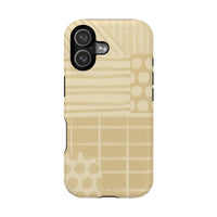 Magnetic Impact-Resistant Phone Case — Neutral Geometric Pattern