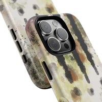 Abstract Camouflage Tough Phone Case — Watercolor Drip Design
