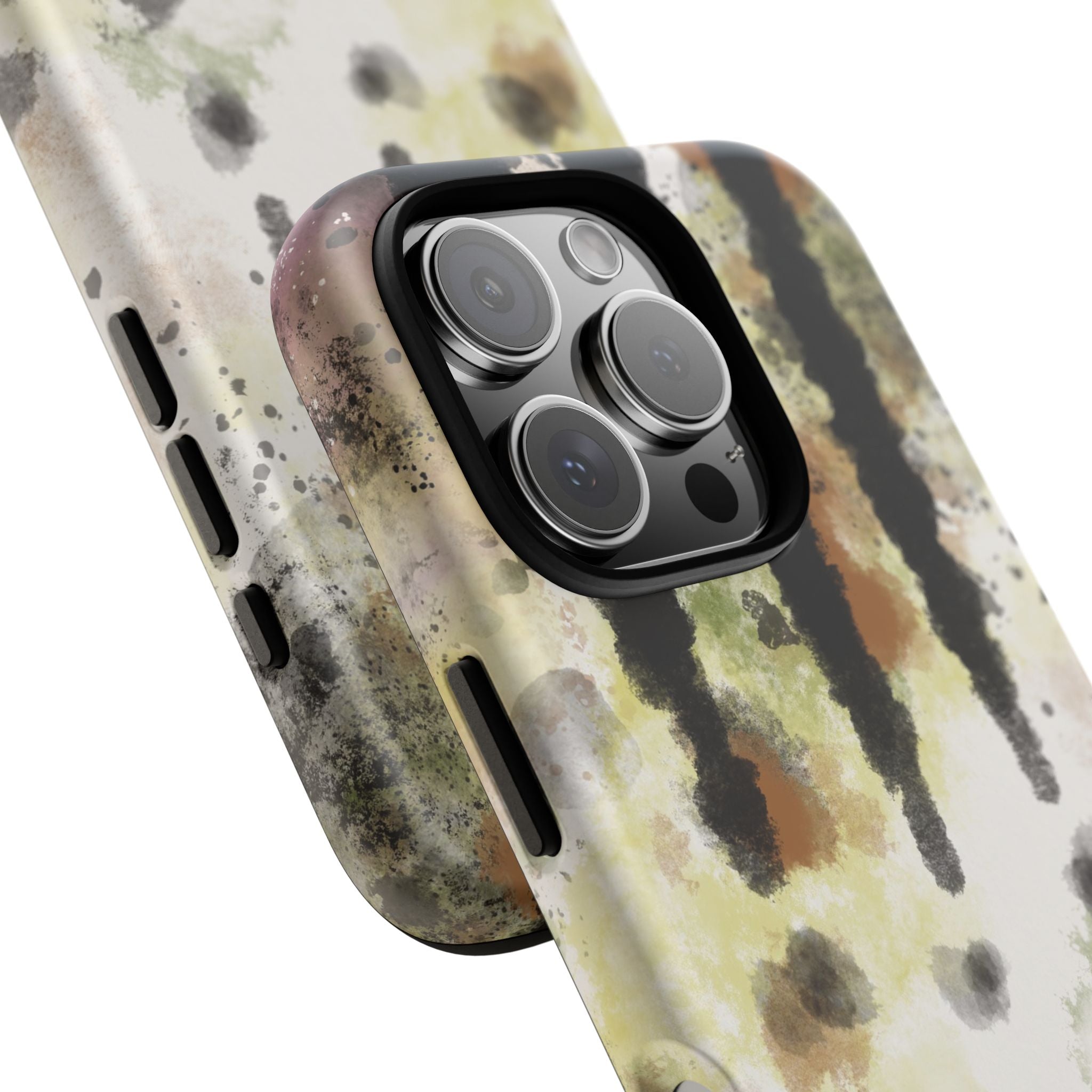 Abstract Camouflage Tough Phone Case — Watercolor Drip Design