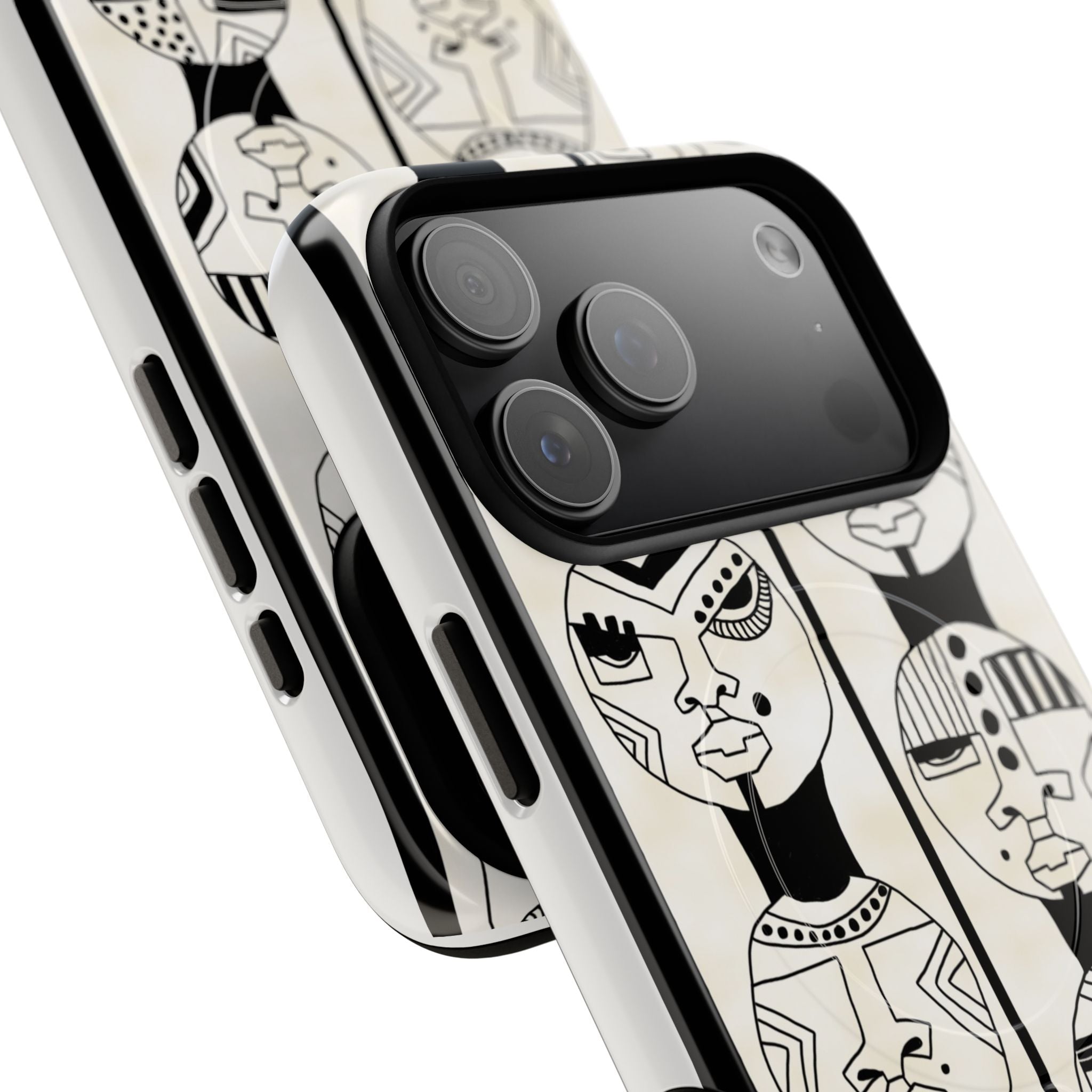 Artistic Tough Magnetic Phone Case with Unique Afrocentric Design