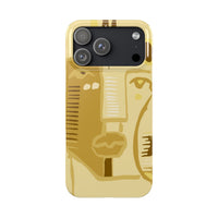 Abstract Face Art Slim Phone Case | Minimalist Neutral Tones