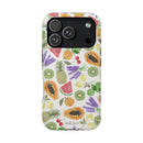 Tropical Fruit Magnetic Impact Phone Case — Watercolor Kiwi, Papaya & Watermelon