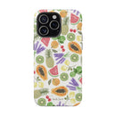 Tropical Fruit Magnetic Impact Phone Case — Watercolor Kiwi, Papaya & Watermelon