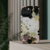 Watercolor Moss Phone Case — Impact‑Resistant Magnetic iPhone Cover