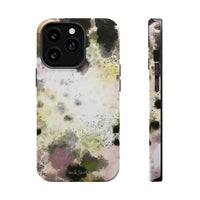 Watercolor Moss Phone Case — Impact‑Resistant Magnetic iPhone Cover
