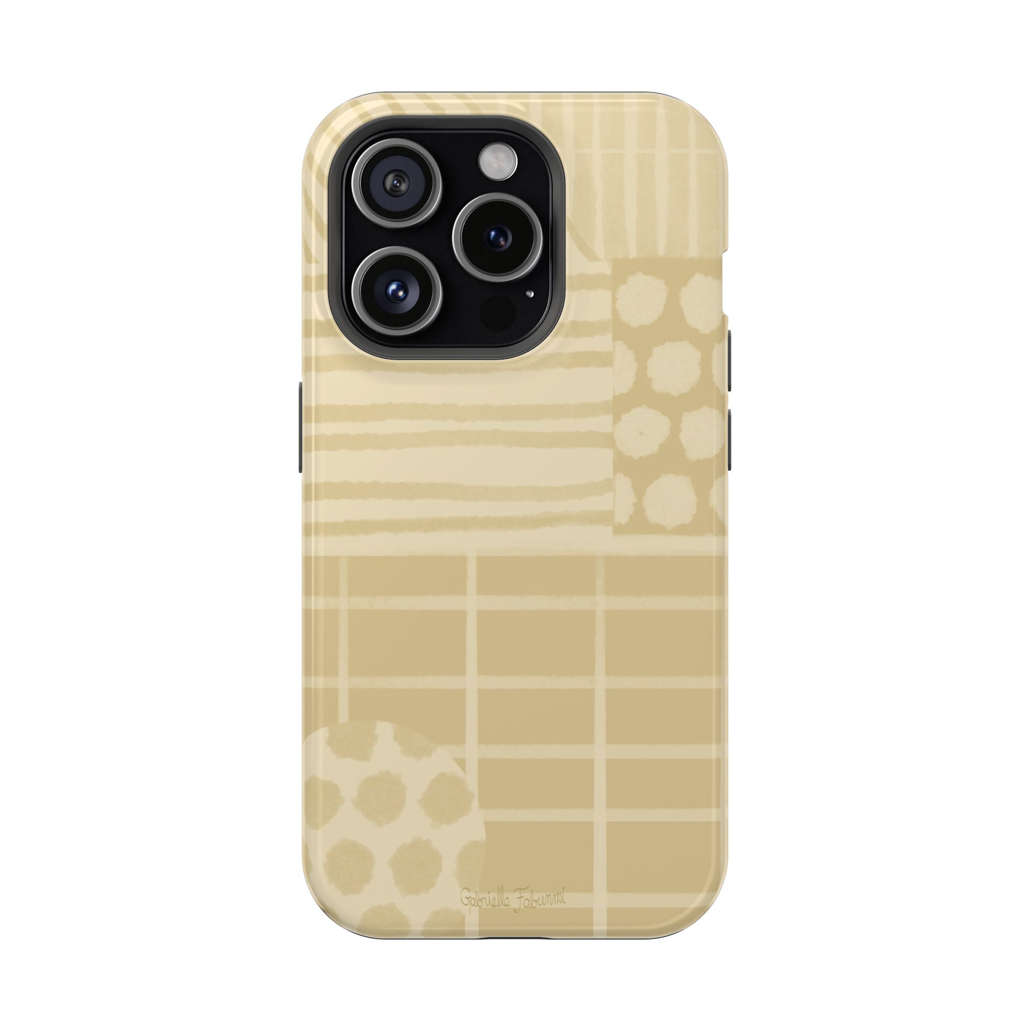 Magnetic Impact-Resistant Phone Case — Neutral Geometric Pattern