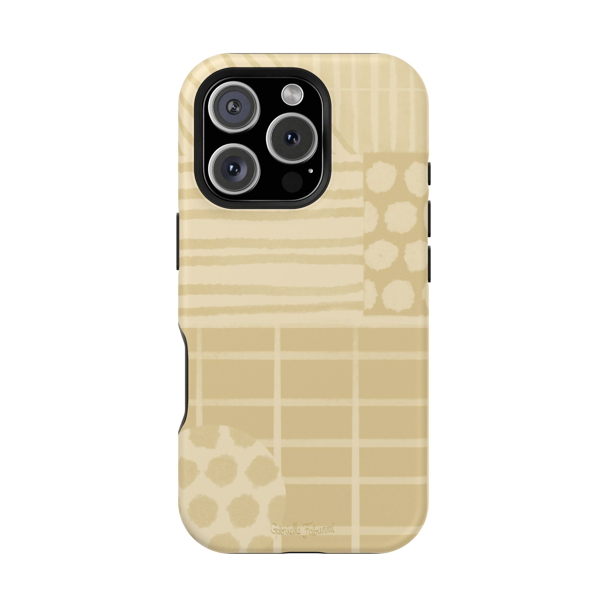 Magnetic Impact-Resistant Phone Case — Neutral Geometric Pattern