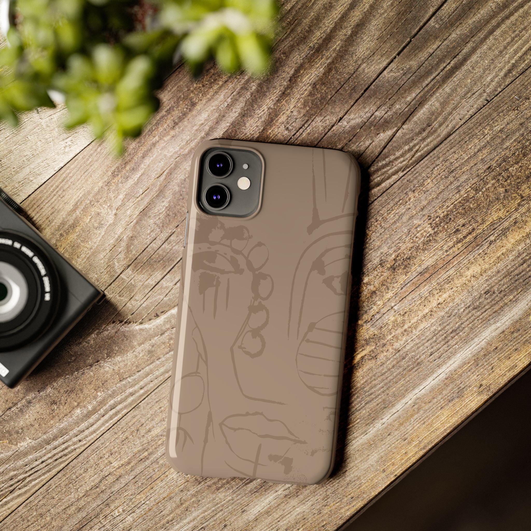 Totem Series | Neutral Brown Slim Phone Case