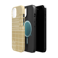 Magnetic Impact-Resistant Phone Case — Neutral Geometric Pattern