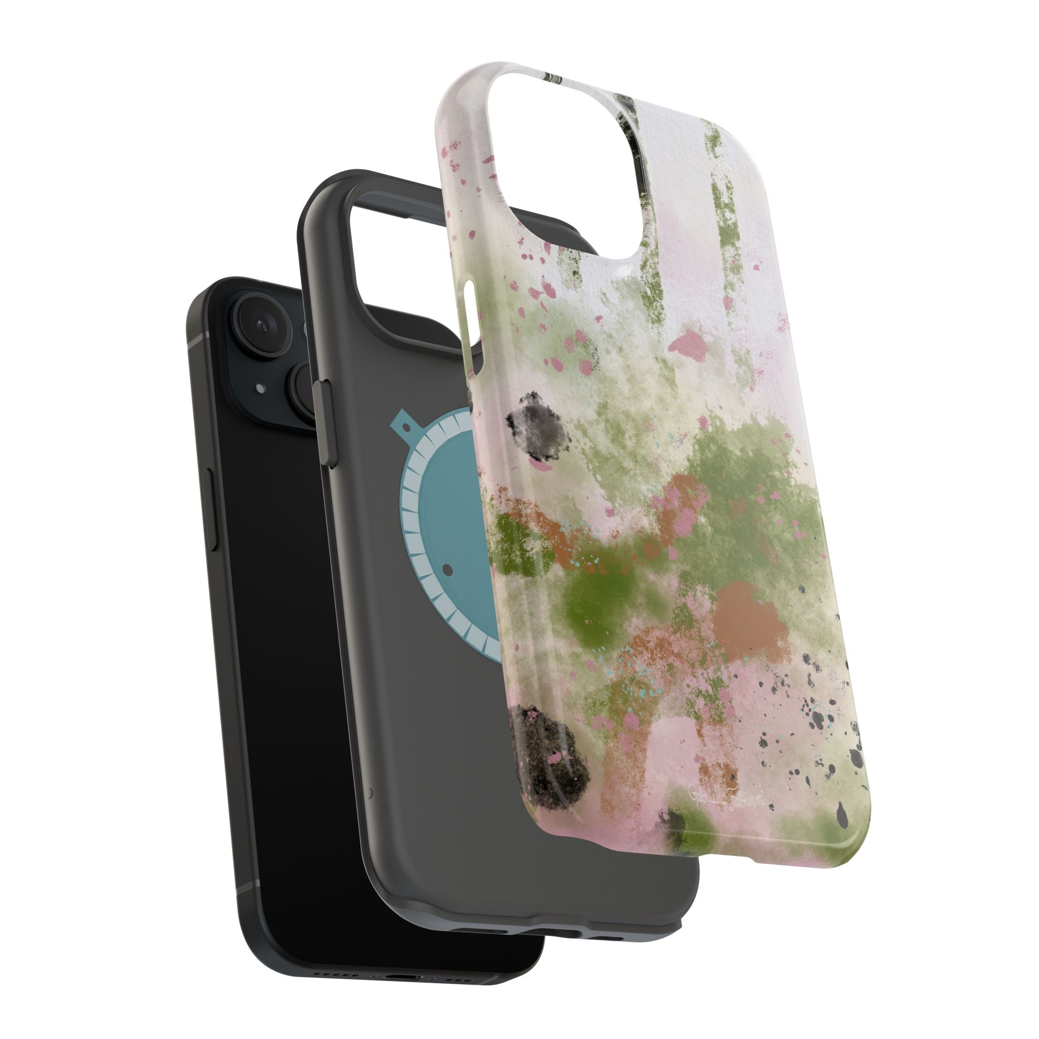 Abstract Floral Impact-Resistant Phone Case