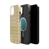 Magnetic Impact-Resistant Phone Case — Neutral Geometric Pattern