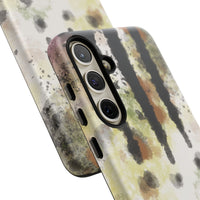 Abstract Camouflage Tough Phone Case — Watercolor Drip Design