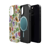 Tropical Fruit Magnetic Impact Phone Case — Watercolor Kiwi, Papaya & Watermelon