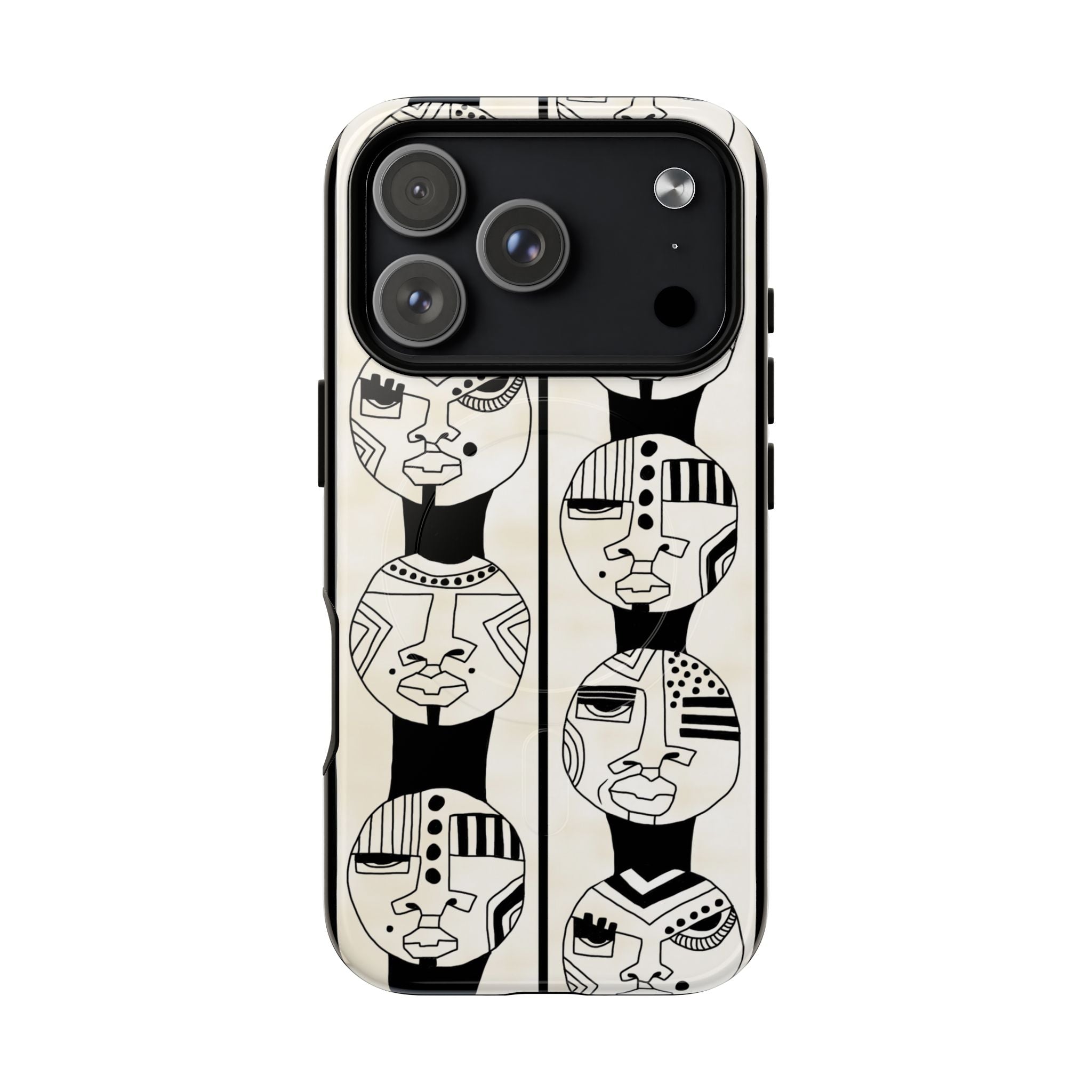 Artistic Tough Magnetic Phone Case with Unique Afrocentric Design