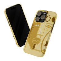 Abstract Face Art Slim Phone Case | Minimalist Neutral Tones