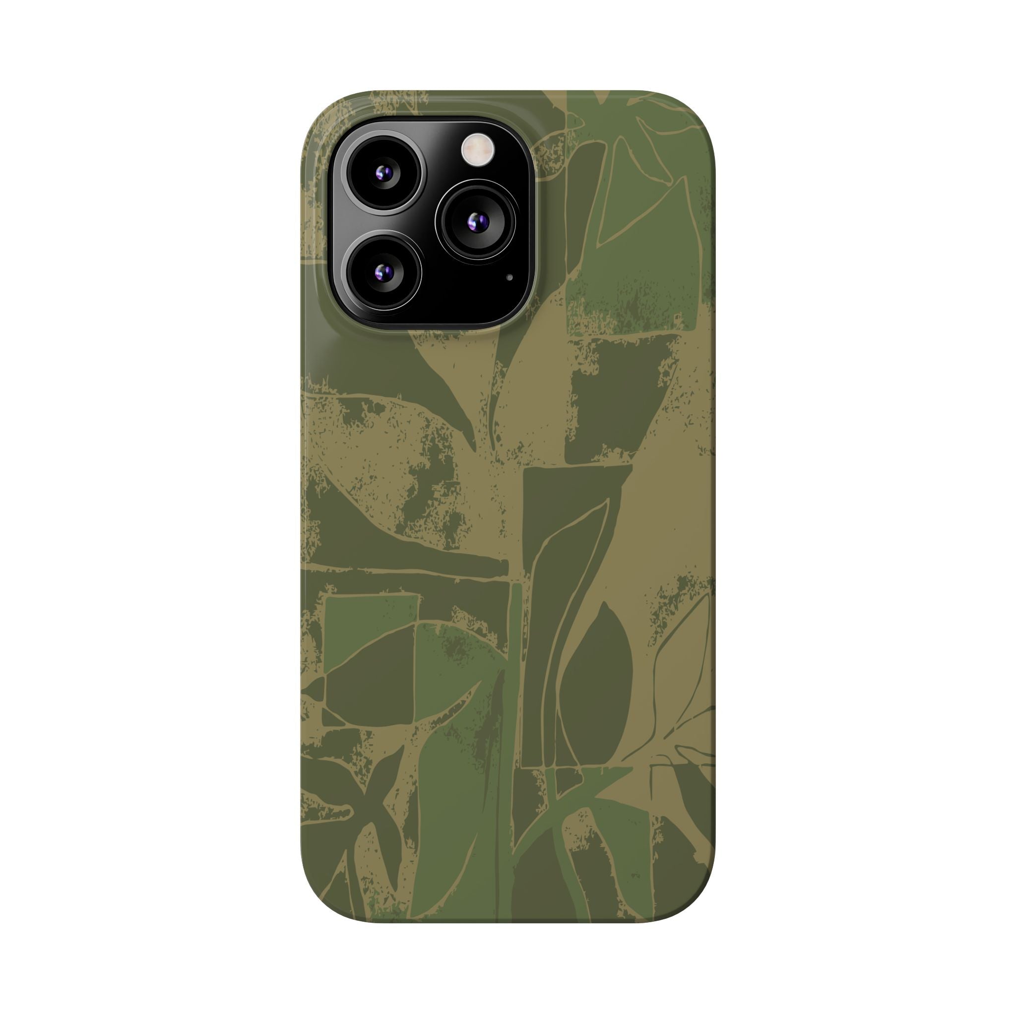 Green Color Block | Slim Phone Case