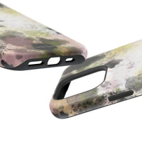 Watercolor Moss Phone Case — Impact‑Resistant Magnetic iPhone Cover