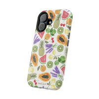 Tropical Fruit Magnetic Impact Phone Case — Watercolor Kiwi, Papaya & Watermelon