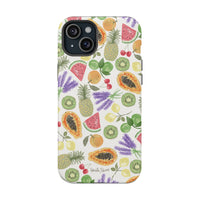 Tropical Fruit Magnetic Impact Phone Case — Watercolor Kiwi, Papaya & Watermelon