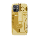 Abstract Face Art Slim Phone Case | Minimalist Neutral Tones