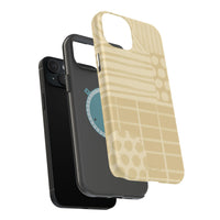 Magnetic Impact-Resistant Phone Case — Neutral Geometric Pattern