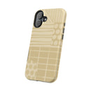 Magnetic Impact-Resistant Phone Case — Neutral Geometric Pattern
