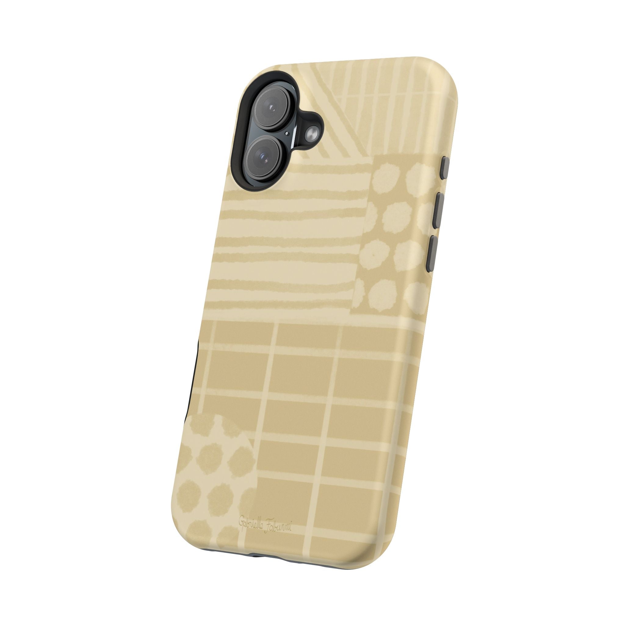 Magnetic Impact-Resistant Phone Case — Neutral Geometric Pattern