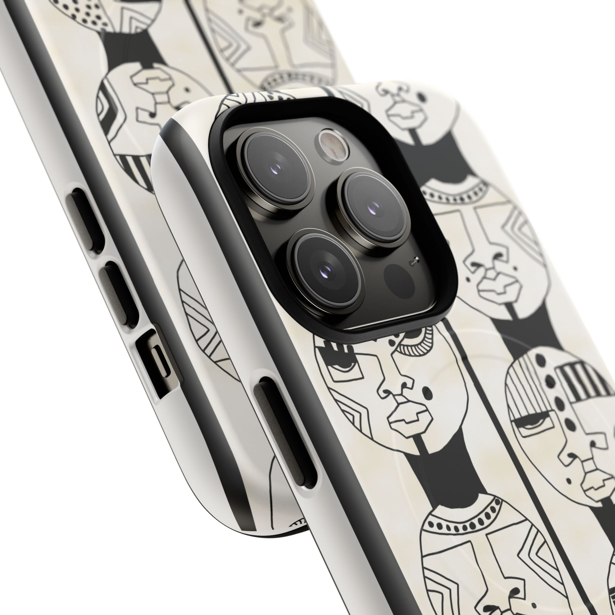 Artistic Tough Magnetic Phone Case with Unique Afrocentric Design