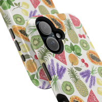 Tropical Fruit Magnetic Impact Phone Case — Watercolor Kiwi, Papaya & Watermelon